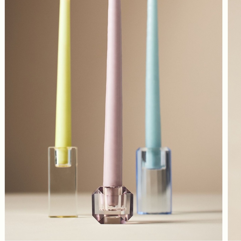 Anthropologie glass candle holders - Picture 5 of 8